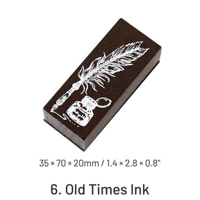 Vintage Stationery Series Classical Wax Seal Wooden Rubber Stamp sku-6