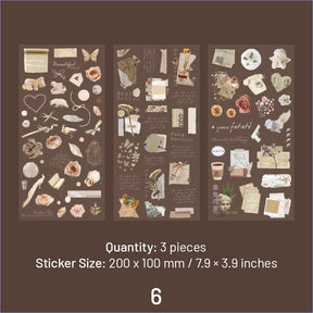 Vintage Style Vinyl Decorative Stickers Sku-6