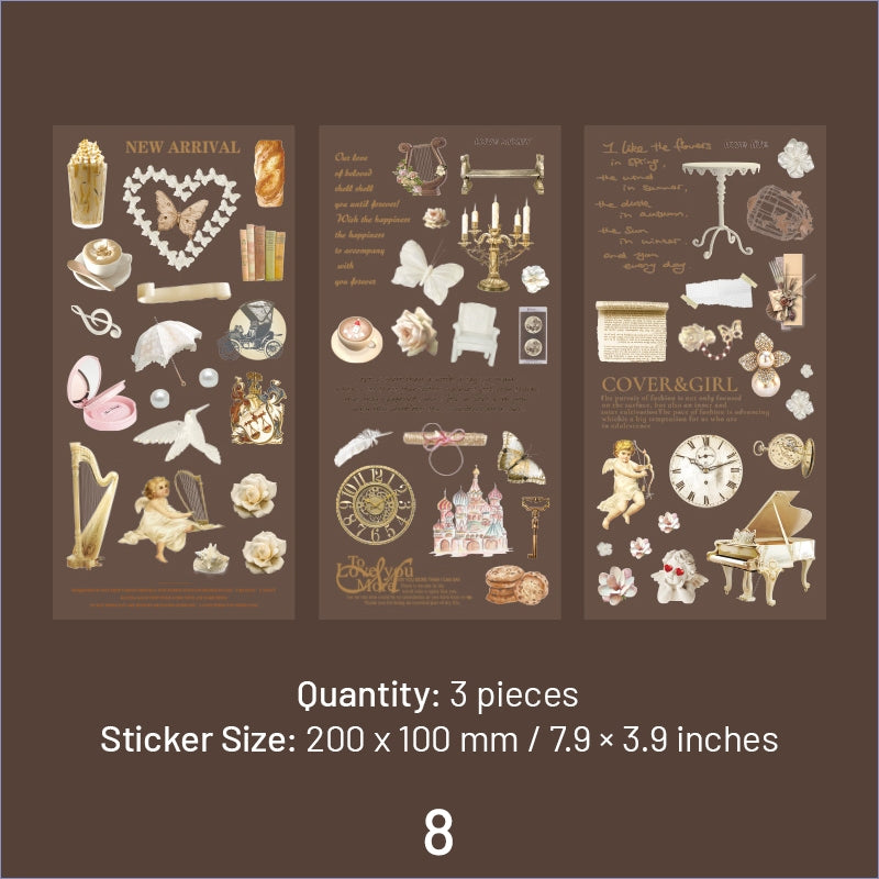 Vintage Style Vinyl Decorative Stickers sku-8
