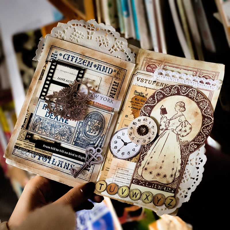 Vintage Themed Scrapbook Paper b2
