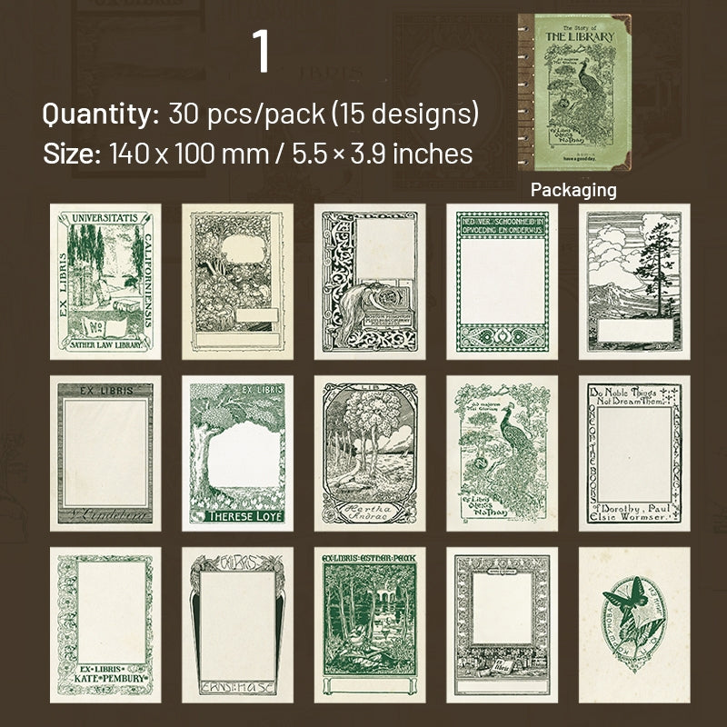Vintage Themed Scrapbook Paper sku-1