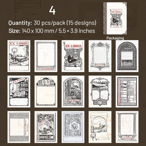 Vintage Themed Scrapbook Paper sku-4