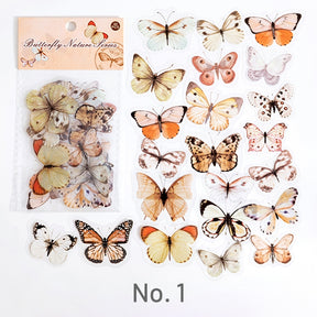Vintage Translucent Butterfly PET Sticker Pack sku-1