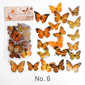 Vintage Translucent Butterfly PET Sticker Pack sku-6