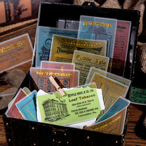 Vintage Travel Ticket Hot Stamping Gold Scrapbook Paper b6
