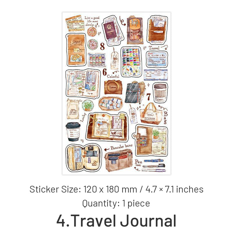 Vintage Travel Washi Decoration Sticker sku-4
