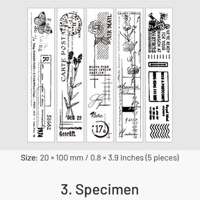 Vintage Travel Wooden Rubber Stamp Set - Flower, Stamp, Manuscript, Bill, Ticket, Specimen sku-3