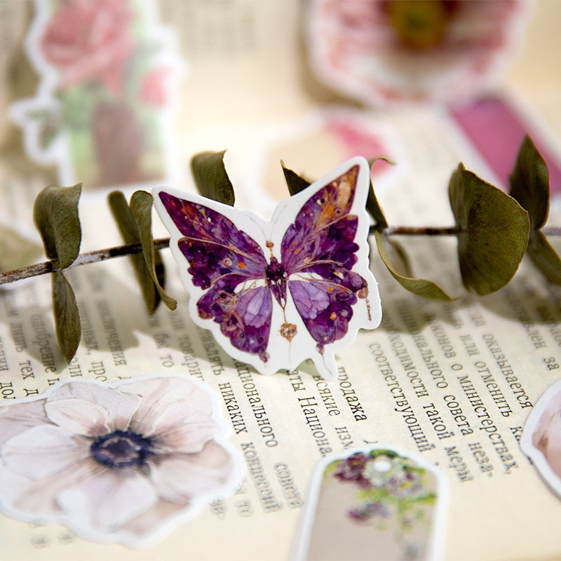 Vintage Washi Sticker - Tag, Flower, Lady, Bill, Furniture, Butterfly b2