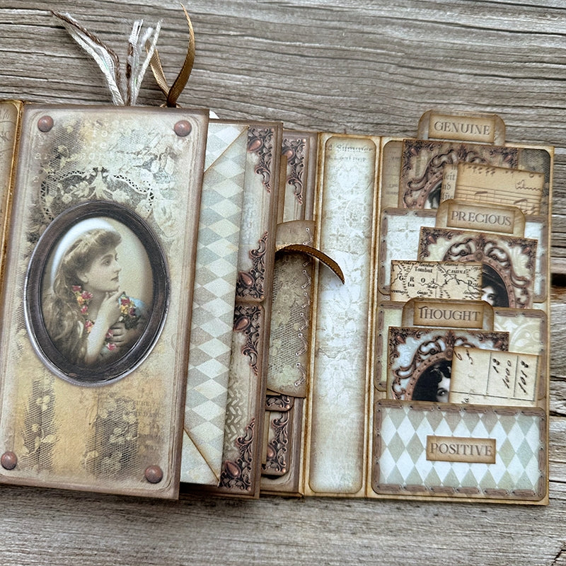 Vintage Wedding-themed Handmade Junk Journal Collection Folder b2