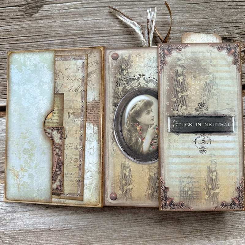 Vintage Wedding-themed Handmade Junk Journal Collection Folder b5