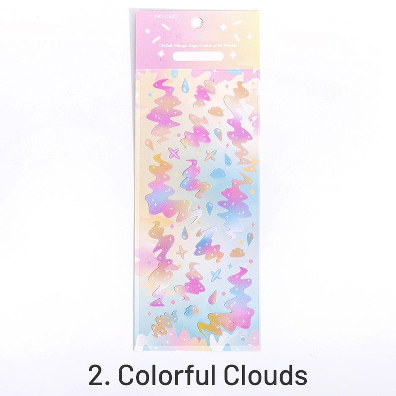 Vinyl Holographic Sticker - Balloons, Ice Cubes, Hearts, and Flowers. sku-2