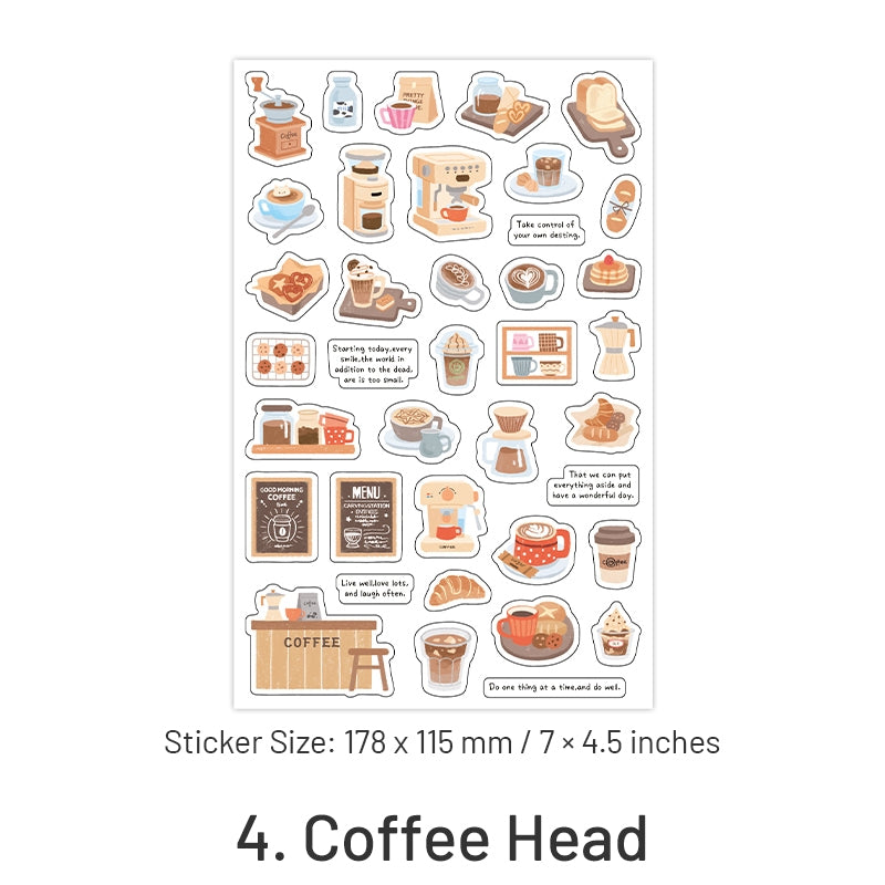 Warm Spring Series Journal Decorative Adhesive Stickers - Home Goods Food Coffee sku-4