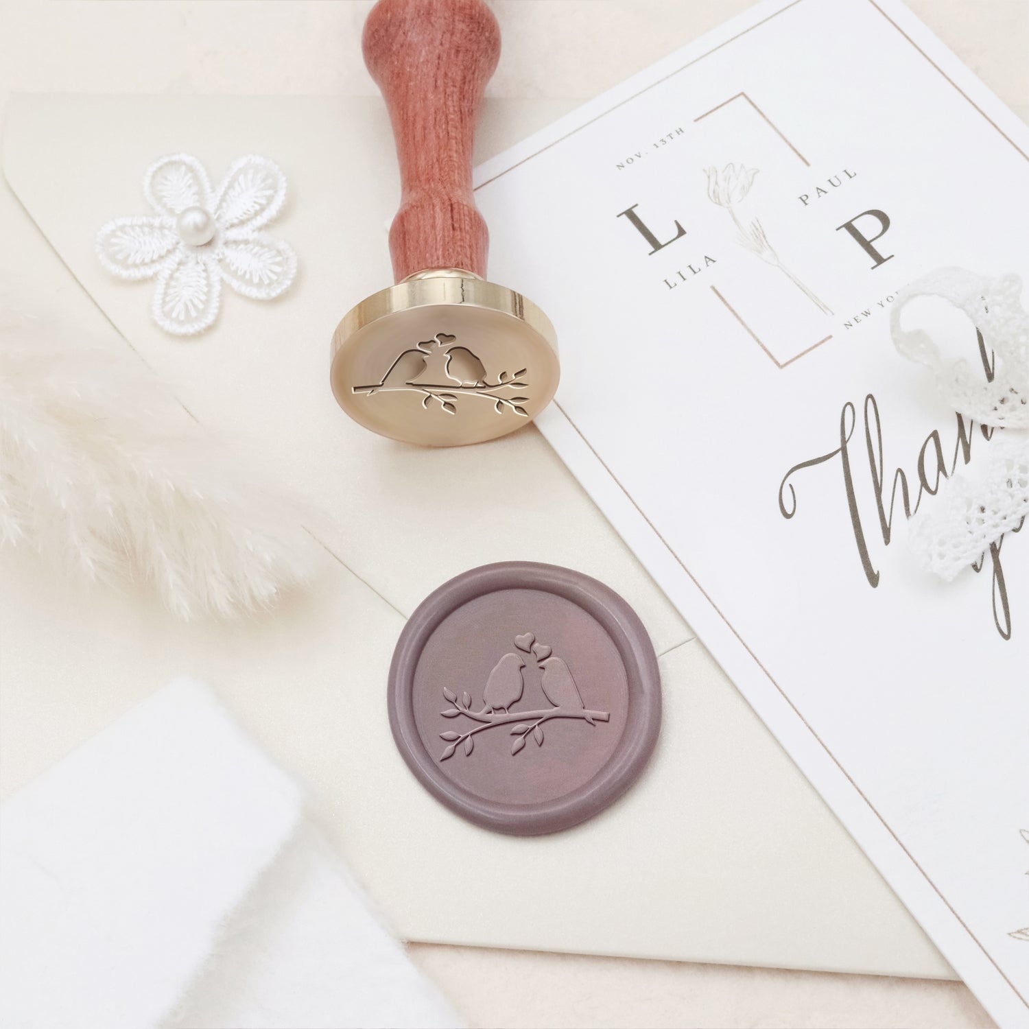 Wedding Celebration Magpies Wax Seal Stamp 3
