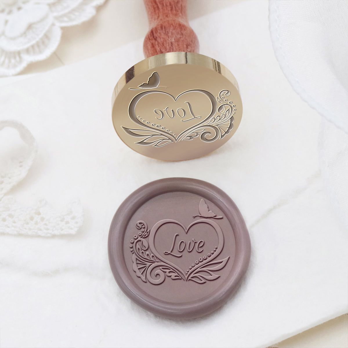 Wedding Celebration Love Heart Wax Seal Stamp 1