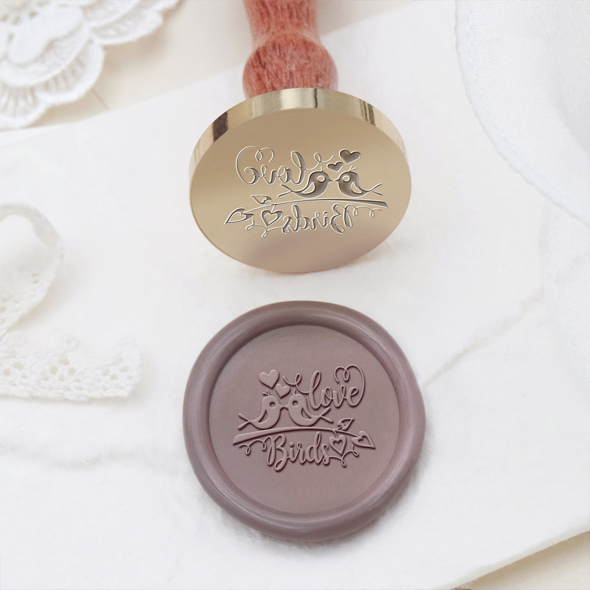 Wedding Invitation & Announcement Wax Seal Stamp - Style 12 12