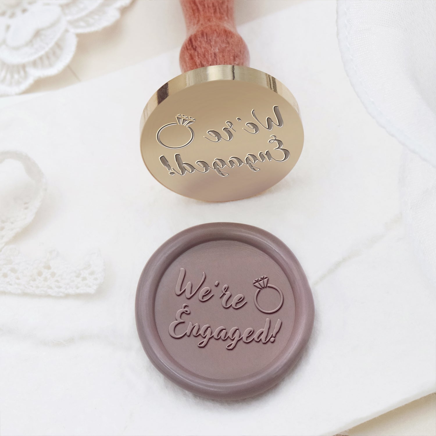 Wedding Invitation & Announcement Wax Seal Stamp - Style 13 13