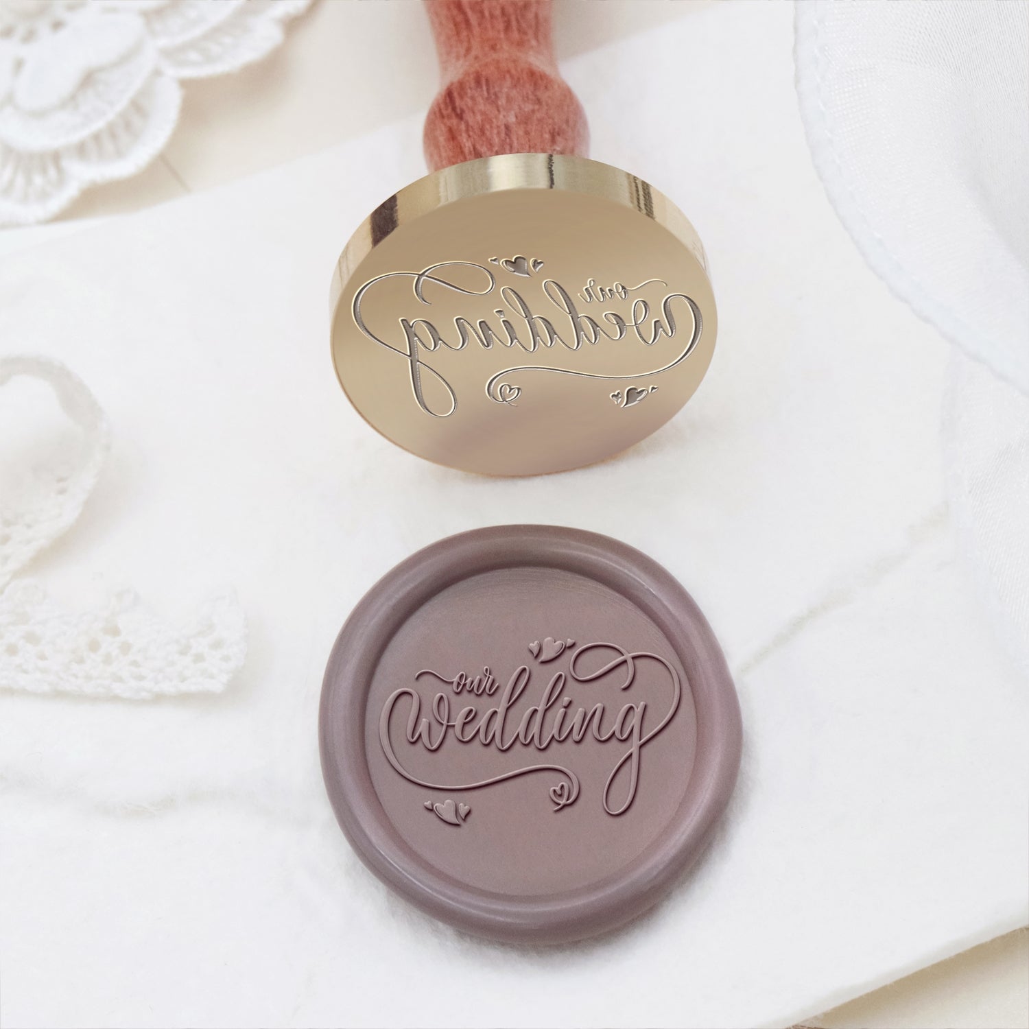 Wedding Invitation & Announcement Wax Seal Stamp - Style 15 15