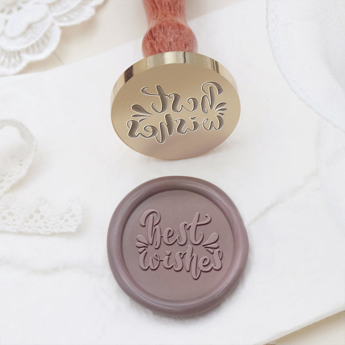 Wedding Invitation & Announcement Wax Seal Stamp - Style 17 17