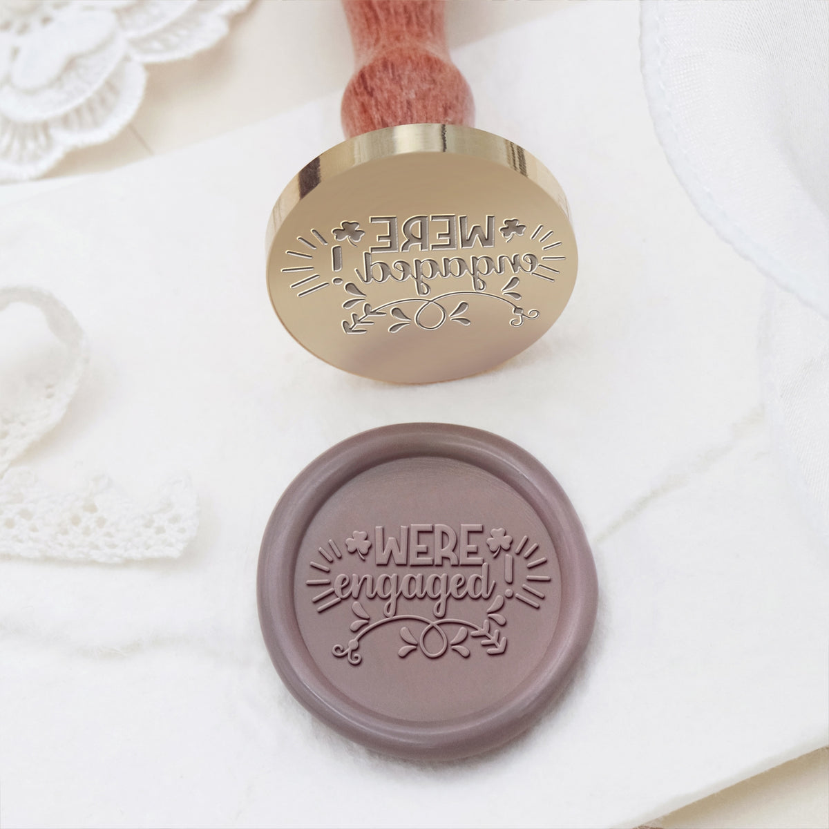 Wedding Invitation & Announcement Wax Seal Stamp - Style 22 22