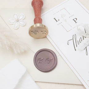 Wedding Invitation & Announcement Wax Seal Stamp - Style 3-2