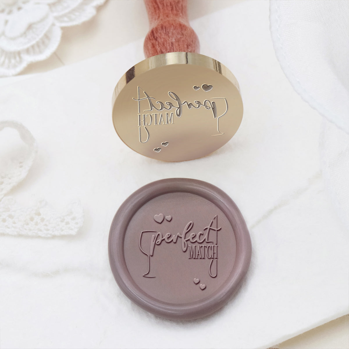 Wedding Invitation & Announcement Wax Seal Stamp - Style 8 8