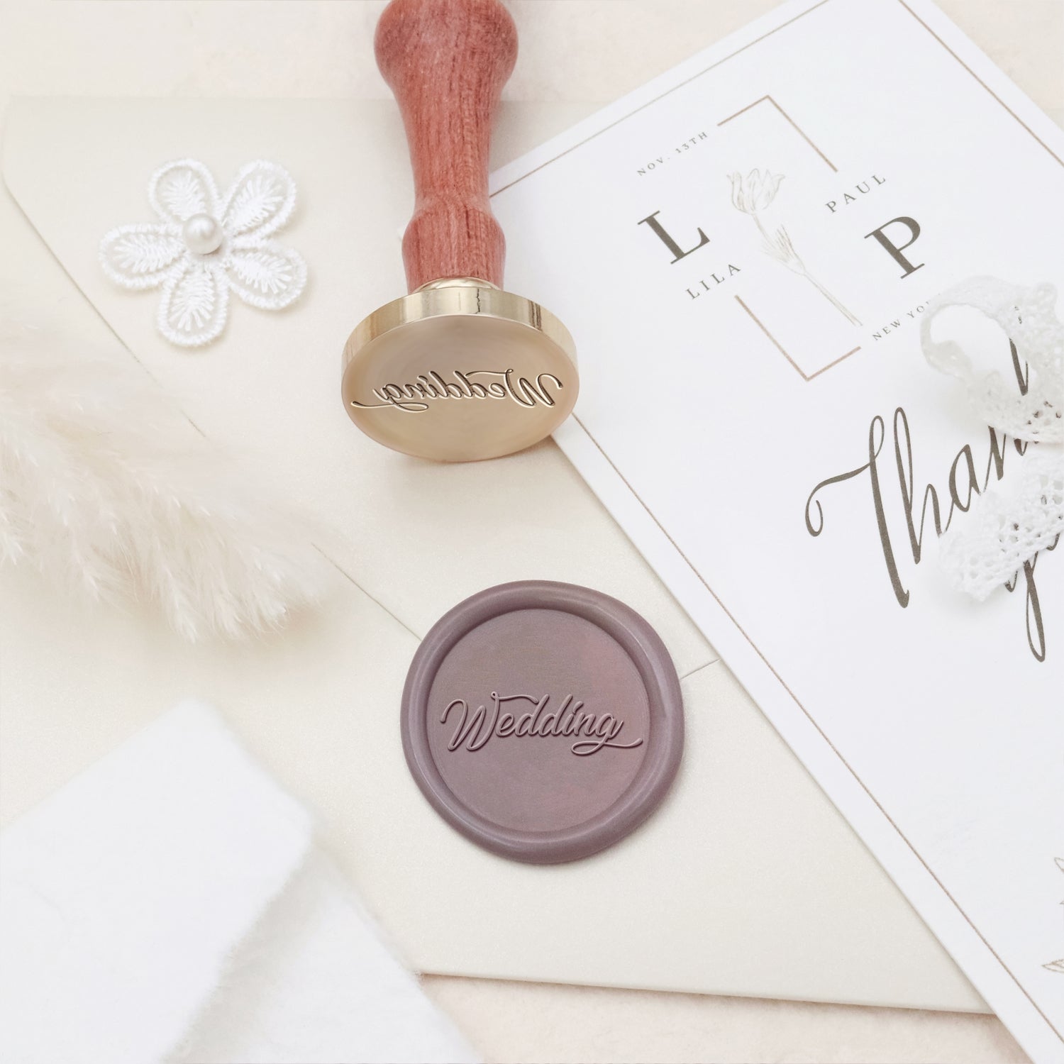 Wedding Invitation & Announcement Wax Seal Stamp (27 Designs)-2