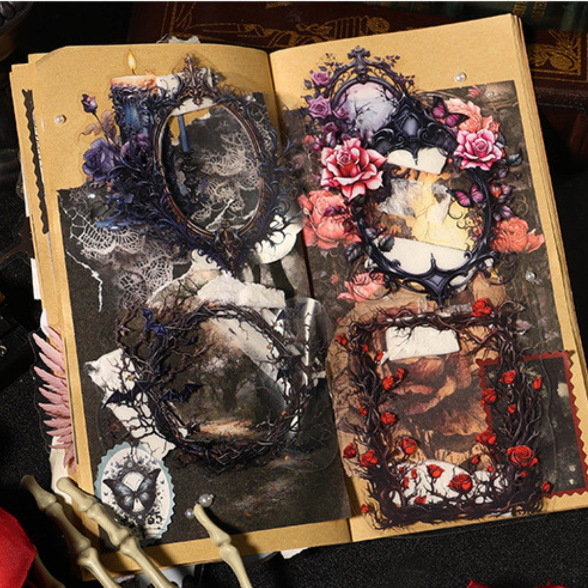 Whisper Of The Ancient Mirror Series Retro Dark Gorgeous Border Sticker Pack 12