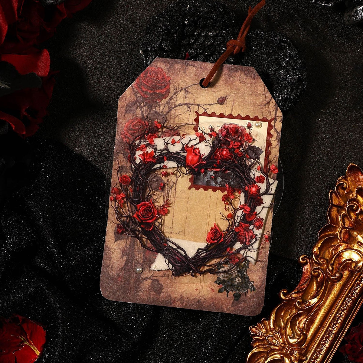 Whisper Of The Ancient Mirror Series Retro Dark Gorgeous Border Sticker Pack 5