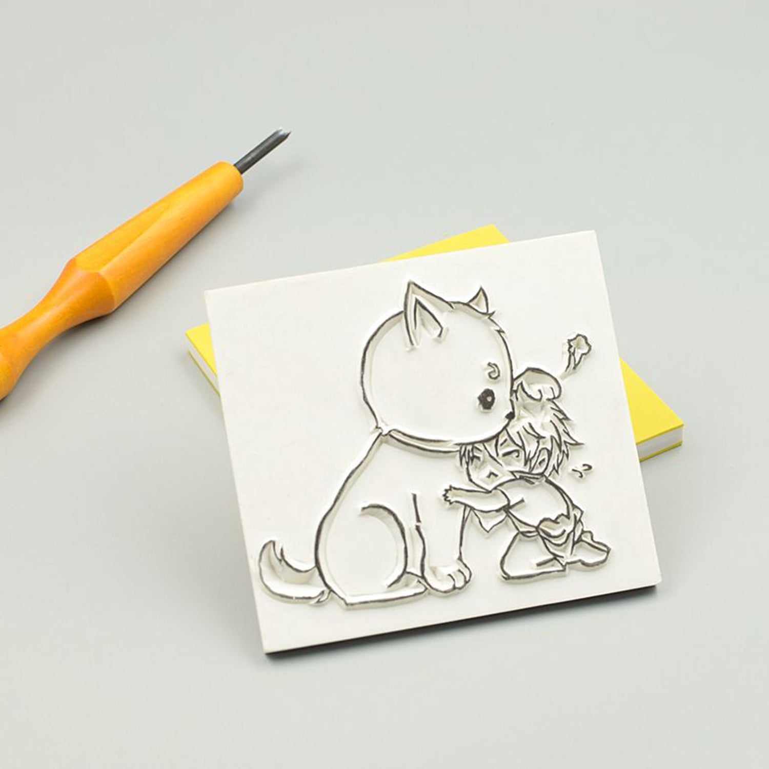 White Square DIY Rubber Stamp Carving Block1