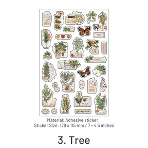 Wild Mountain Plant Stickers - Butterflies, Flowers, Trees, Stems sku-3