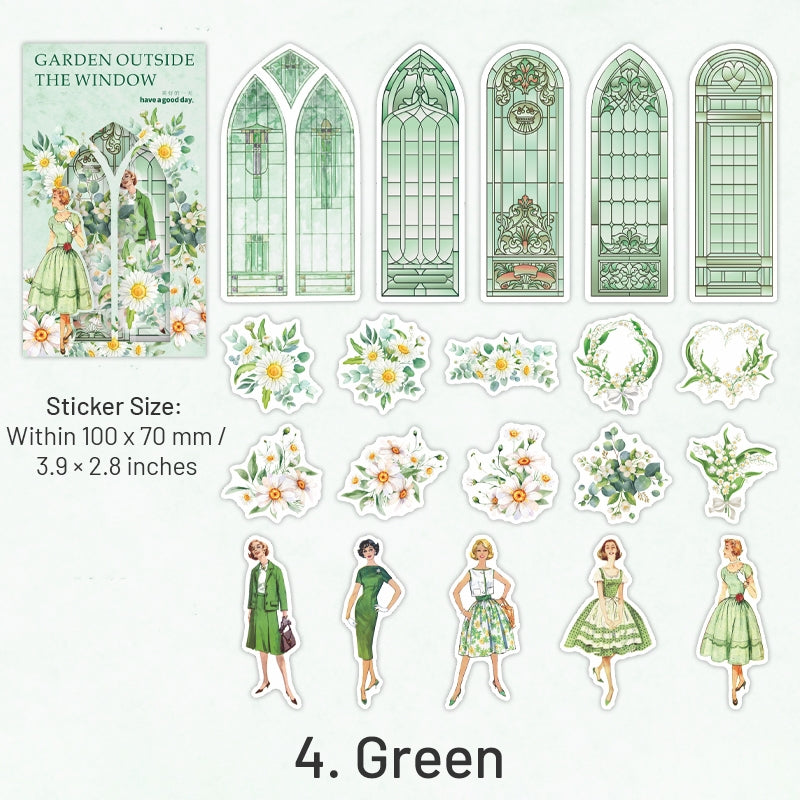 Window Garden Series Window Flower Characters Sticker Pack sku-4