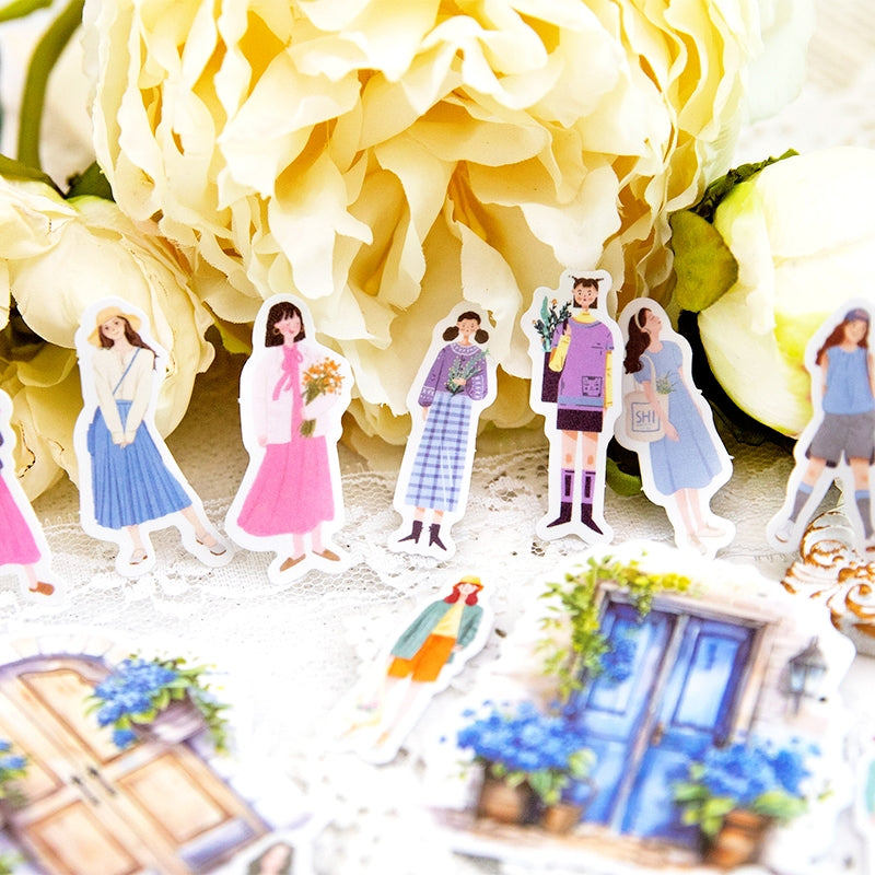 Window Washi Stickers - Butterfly, Flower, Girl, Cat c