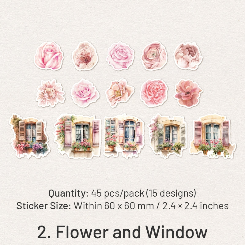 Window Washi Stickers - Butterfly, Flower, Girl, Cat sku-2
