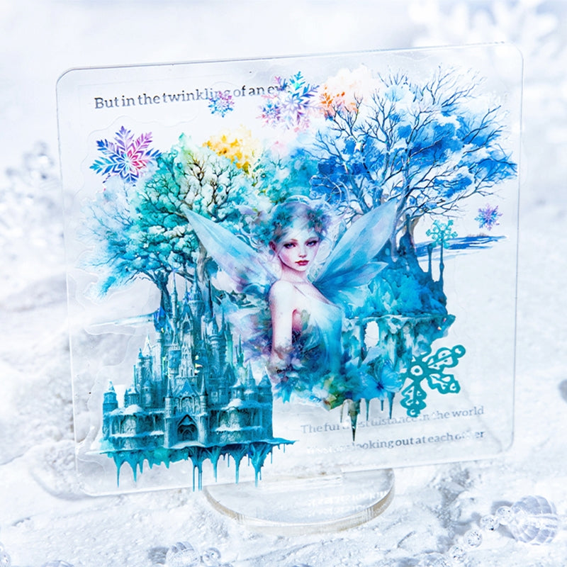 Winter Ice and Snow Landscape PET Stickers - Castle, Snow, Window, House, Park b5