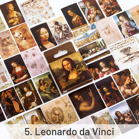 World Masterpieces Stickers - Van Gogh, Hokusai, Da Vinci, Manet, Morris, Monet sku-5