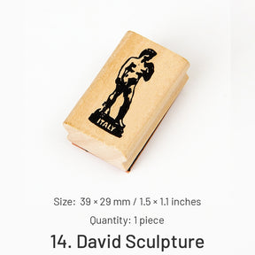 World Tourist Attractions Rubber Stamp sku-14
