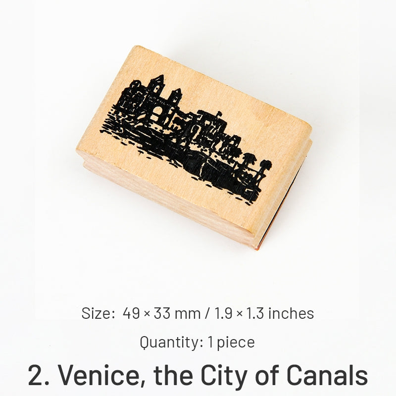 World Tourist Attractions Rubber Stamp sku-2