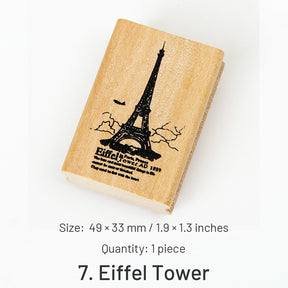 World Tourist Attractions Rubber Stamp sku-7