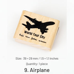 World Tourist Attractions Rubber Stamp sku-9