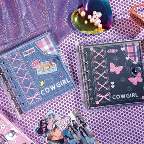 Y2K Cow Girl Series Square Loose-leaf Jounal Notebook b3