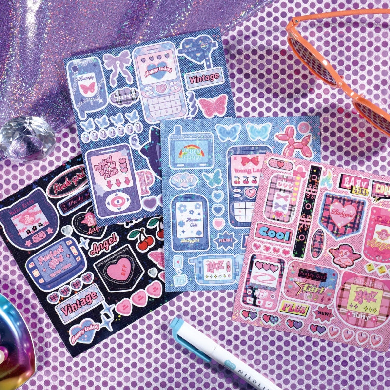 Y2K Cow Girl Series Square Loose-leaf Jounal Notebook b5