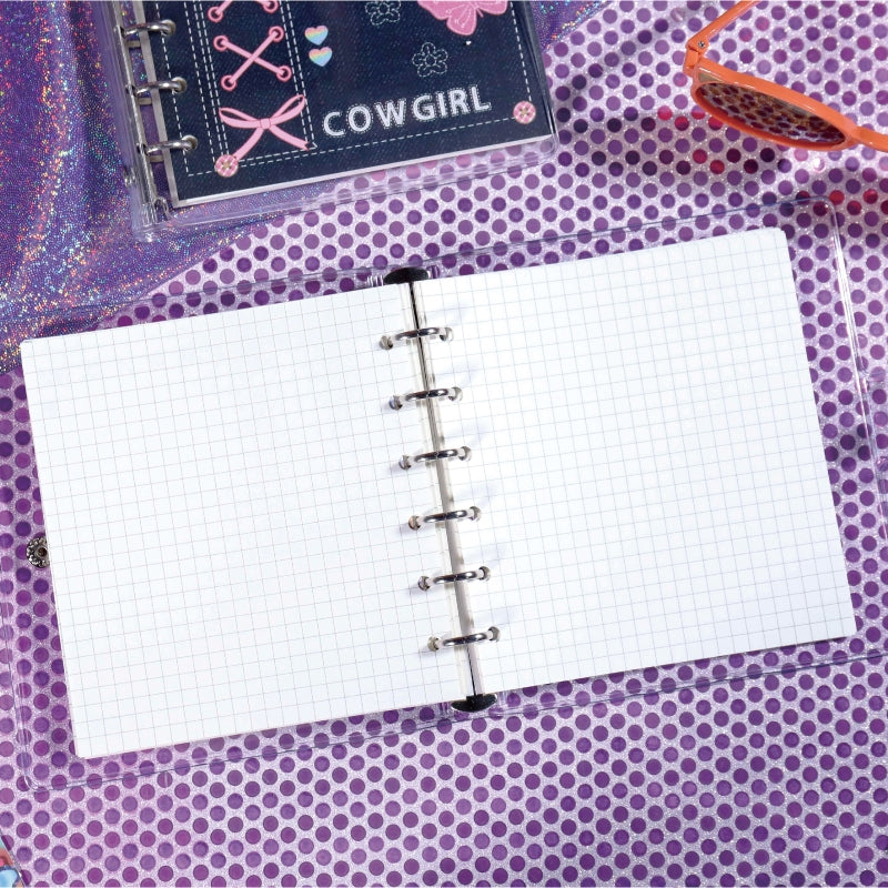 Y2K Cow Girl Series Square Loose-leaf Jounal Notebook c