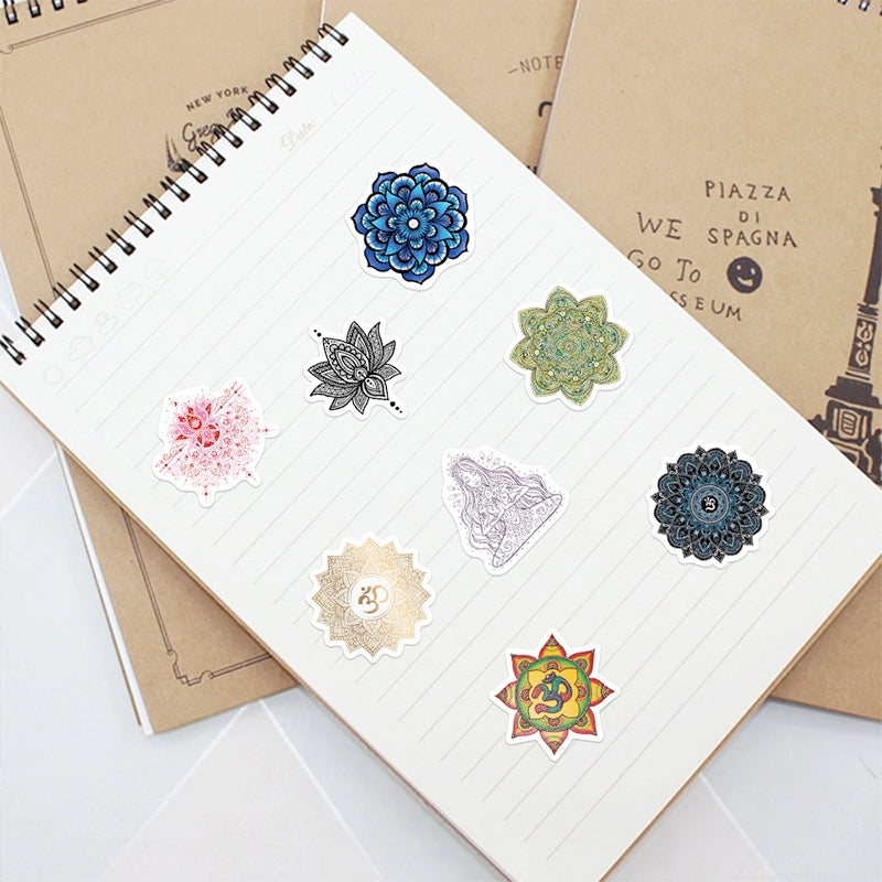 Yoga Mandala Flower Vinyl Sticker b4