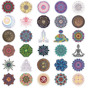 Yoga Mandala Flower Vinyl Sticker b5