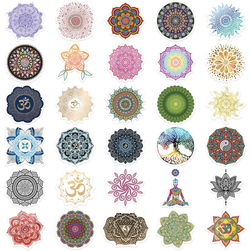 Yoga Mandala Flower VinylSticker b6