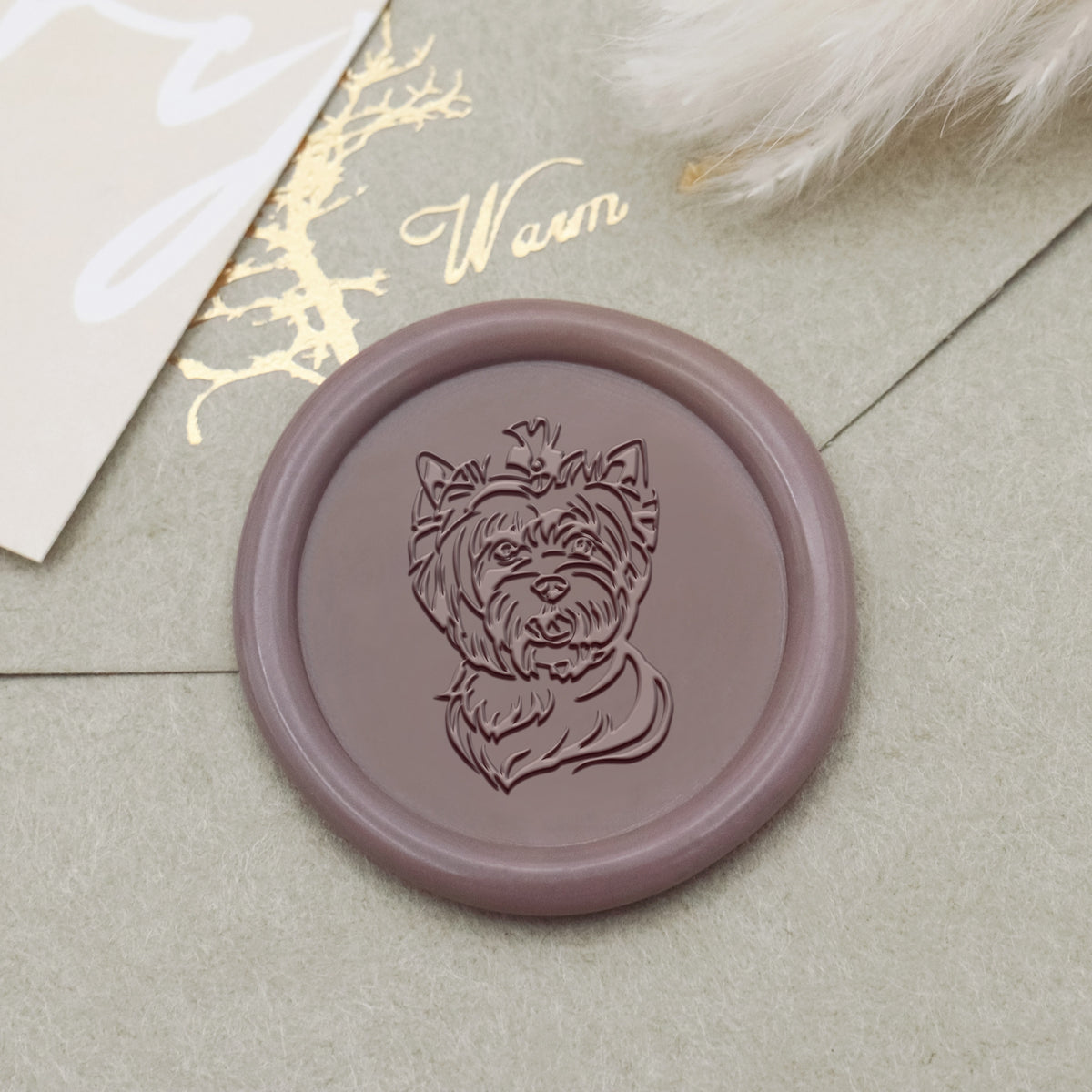 Yorkshire Terrier Dog Wax Seal Stamp - Stamprints1
