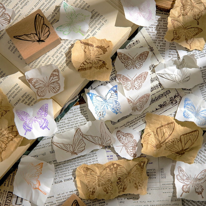 Butterfly Themed Wooden Rubber Stamps (12 Designs)31