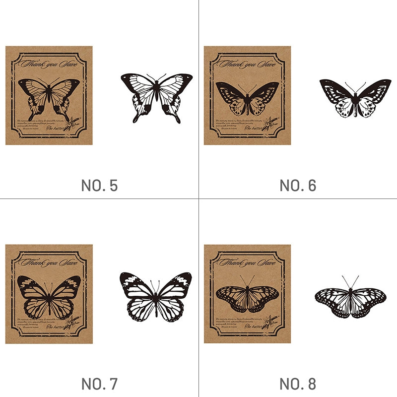 12 Butterfly Themed Rubber Stamps 2