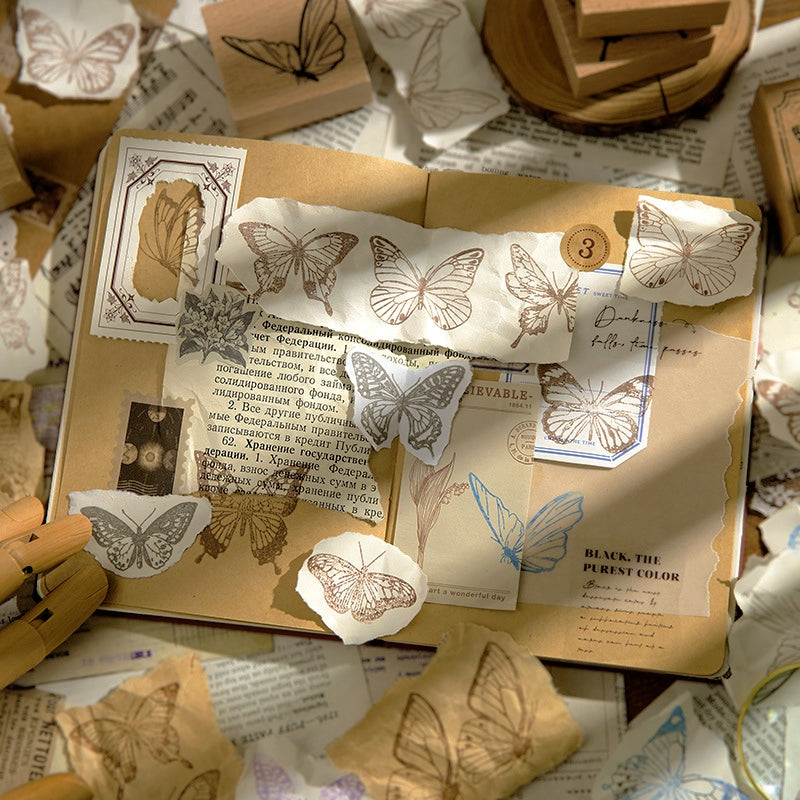 Butterfly Themed Wooden Rubber Stamps (12 Designs)41