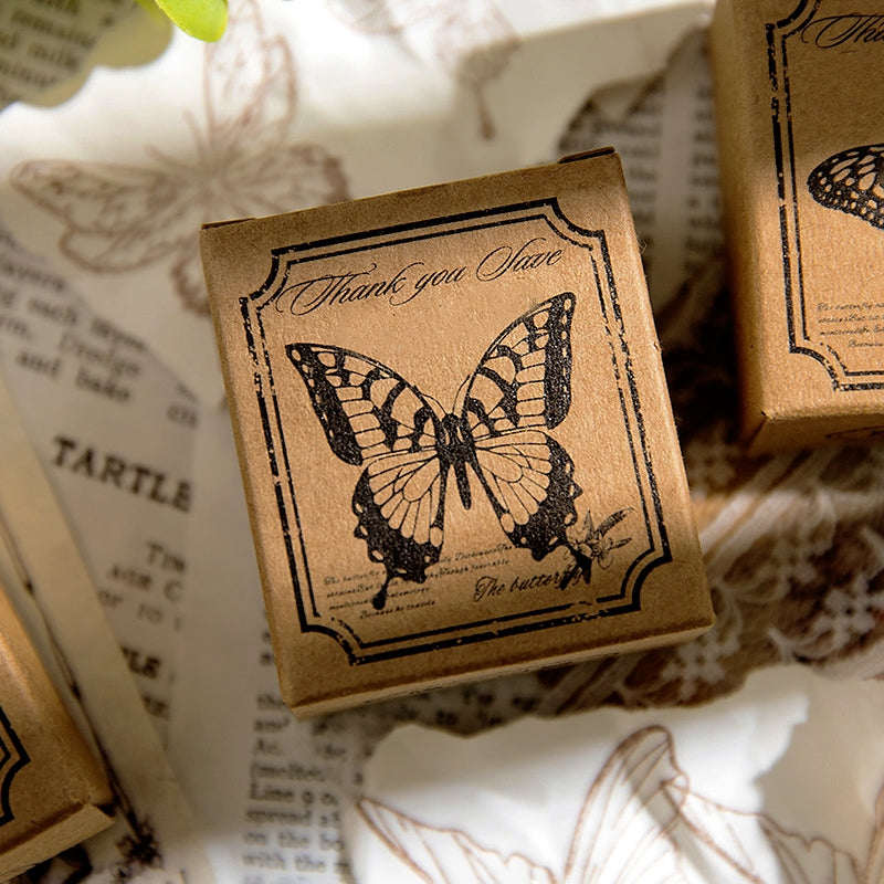 Butterfly Themed Wooden Rubber Stamps (12 Designs)21